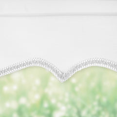 White Scalloped Roller Blind
