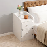Warm White 2-Drawers Bedside Table