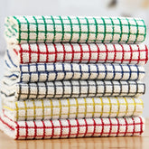 Quick Dry Checked Tea Towels (Pack of 6)