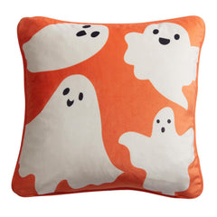 Lets Get Spooky Ghosts Velvet Cushion