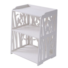 White Rustic Bird Cutout Bedside Table