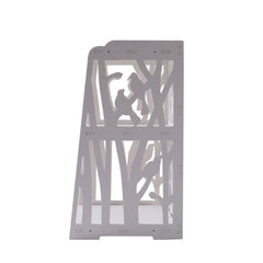 White Rustic Bird Cutout Bedside Table