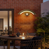 Curved Black LED Garden Induction Wall Light