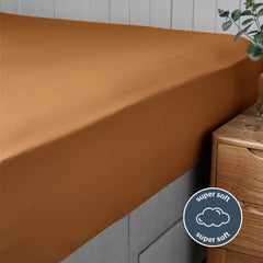 Silentnight Supersoft Terracotta Fitted Sheet