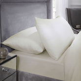 400 Thread Count Cotton Cream Deep Fitted Sheet