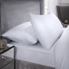 400 Thread Count White Cotton Deep Fitted Sheet
