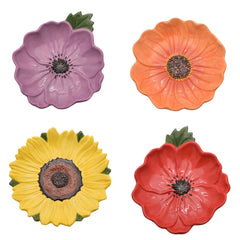 The Cottage Garden Bright Flower Plates (Set of 4)
