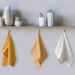 Utopia Ochre Yellow 3 Pack Kitchen Tea Towel Set
