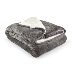 Sherpa Fleece Grey Weighted Blanket