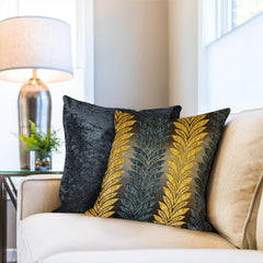 Willow Ochre Chenille Cushion Cover Pair