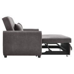 Convertible Pull Out 2 Seater Sofa Bed with Reclining Backrest
