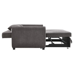 Convertible Pull Out 2 Seater Sofa Bed with Reclining Backrest