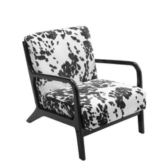 Black & White Dalmatian Spotted Velvet Armchair