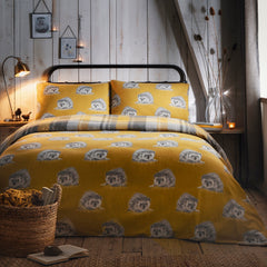 Colville Check Ochre Brushed Cotton Duvet Set