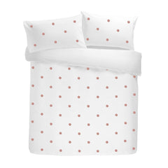 Dot Garden White & Pink 100% Cotton Duvet Set