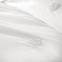 Dot Garden White 100% Cotton Duvet Set