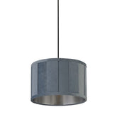 Turquoise Pleat Velvet Light Shade With Metallic Inner
