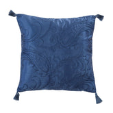 Paisley Chambray Blue Luxury Filled Cushion (45cm x 45cm)