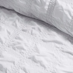 Sheraton White Super Soft Seersucker Duvet Set