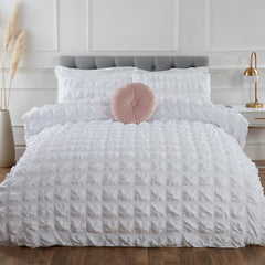 Sheraton White Super Soft Seersucker Duvet Set