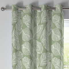 Matteo Green Eyelet Curtains