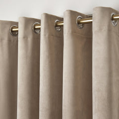 Montrose Linen Velvet Blackout Thermal Coated Eyelet Curtains