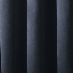 Montrose Navy Blue Velvet Blackout Thermal Coated Eyelet Curtains