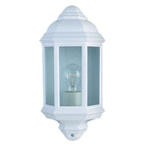 White Lantern Outdoor Wall Light
