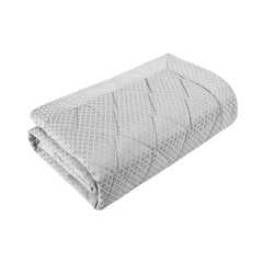 Othello Silver Luxury Quilted Jacquard Throw (160cm x 240cm)