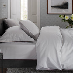 The Lyndon Company Peninsula Grey Cotton Sateen 1000TC Duvet Cover