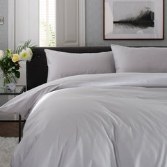 The Lyndon Company Peninsula Grey Cotton Sateen 1000TC Duvet Cover