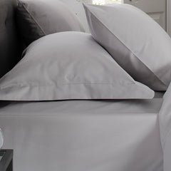 The Lyndon Company Peninsula Grey Cotton Sateen 1000TC Oxford Pillowcase (Single)