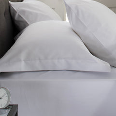 The Lyndon Company Peninsula White Cotton Sateen 1000TC Oxford Pillowcase (Single)