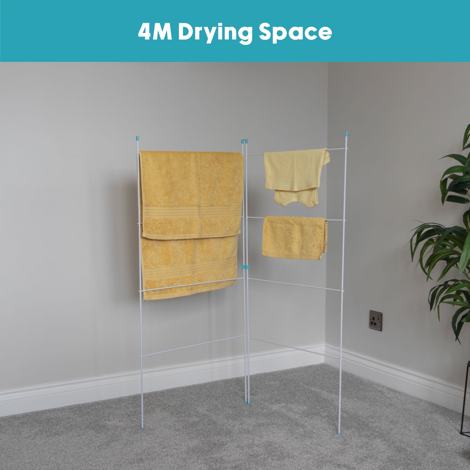 2 Fold Clothes Airer 4m