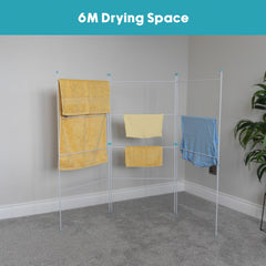 3 Fold Clothes Airer 6m