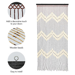 Tuscany Waves Beaded Door Curtain