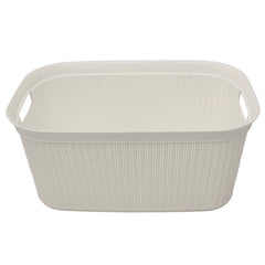 Loop Ivory 38L Rectangular Laundry Basket