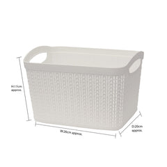Loop Ivory 6.6L Rectangular Storage Basket
