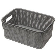 Loop Grey 6L Rectangular Storage Basket With Lid