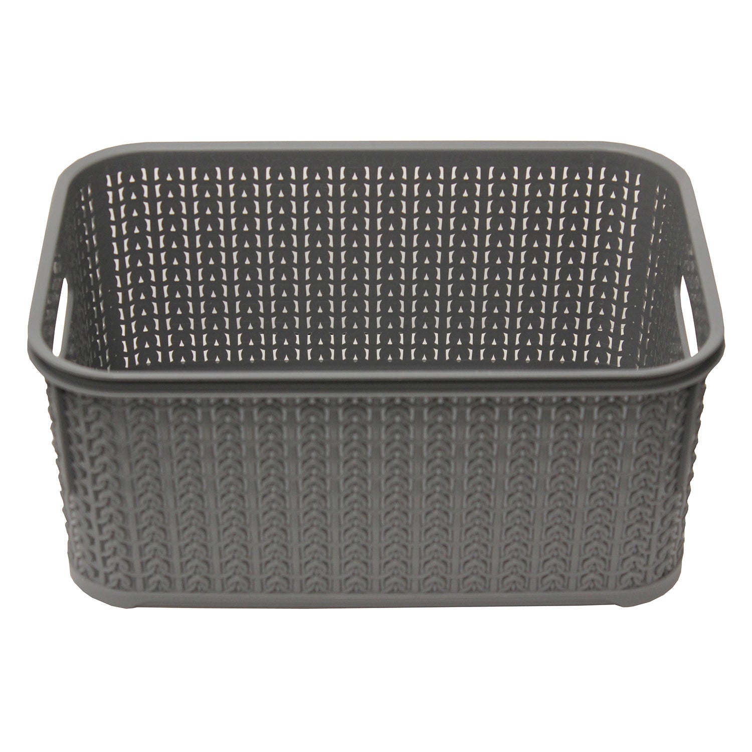Loop Grey 6L Rectangular Storage Basket With Lid