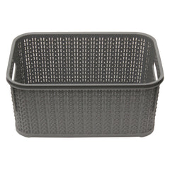 Loop Grey 6L Rectangular Storage Basket With Lid