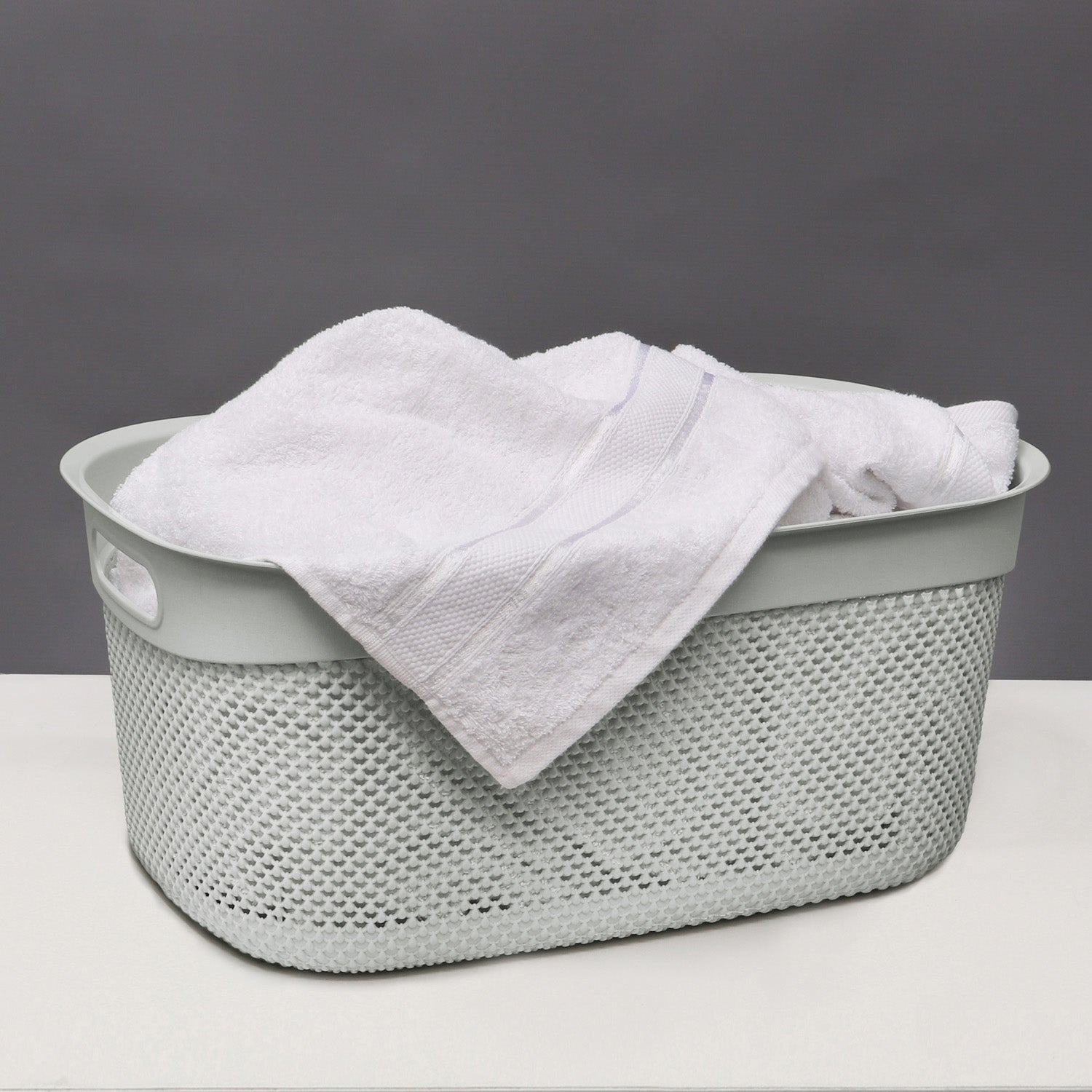 Droplette Ice Grey 33L Laundry Basket