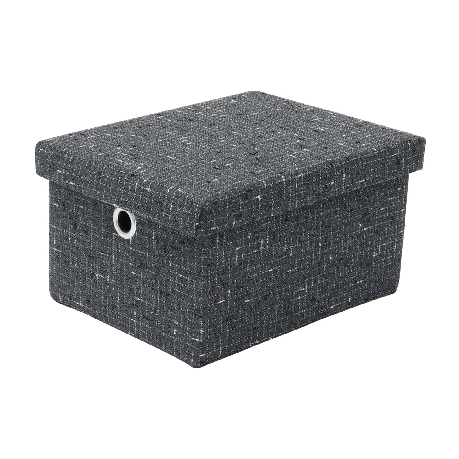 Shadow Set of 3 Rectangular Fabric Storage Boxes with Lids