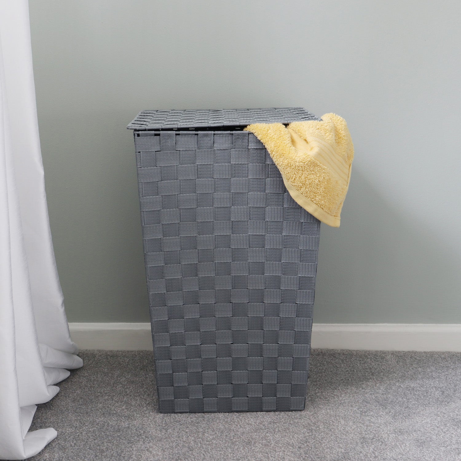 Vichy Square Nylon Laundry Hamper