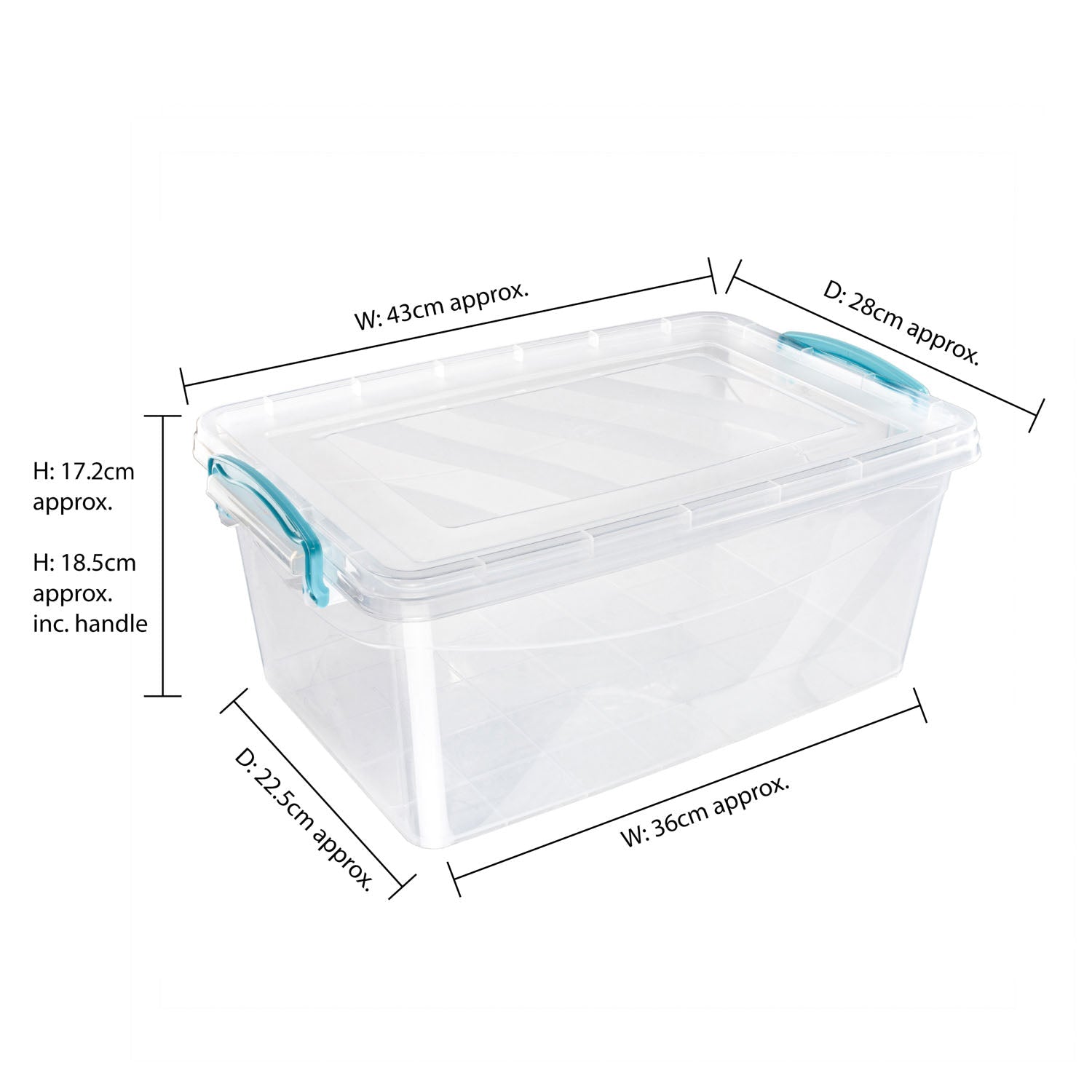 Plastic Clip Set Of 5 Stackable Lidded Storage Box Set