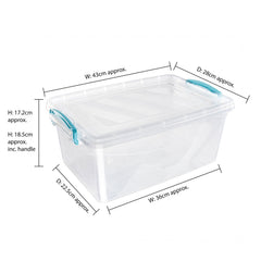 Plastic Clip Set Of 5 Stackable Lidded Storage Box Set