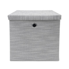 Serena Grey Foldable Cube Organiser Box with Lid