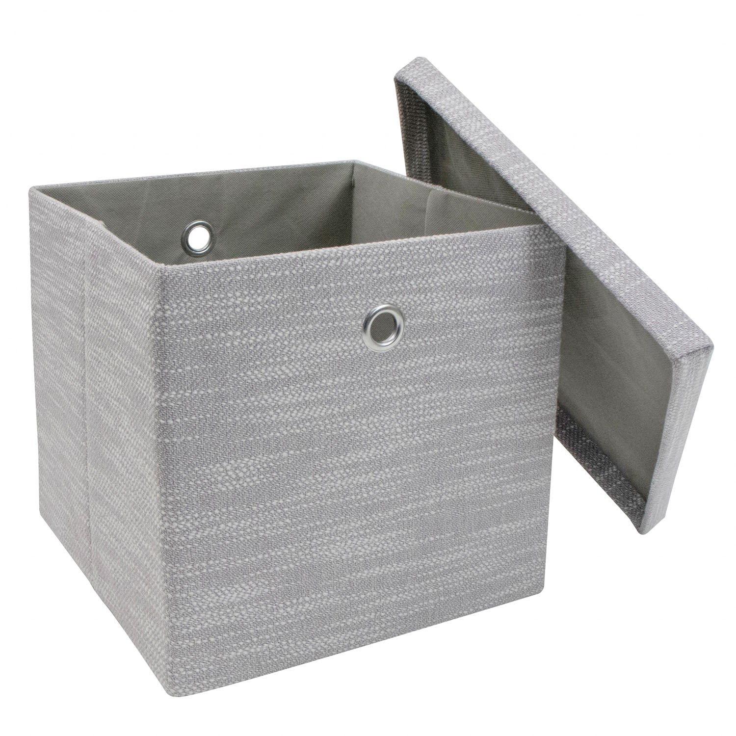 Serena Grey Foldable Cube Organiser Box with Lid