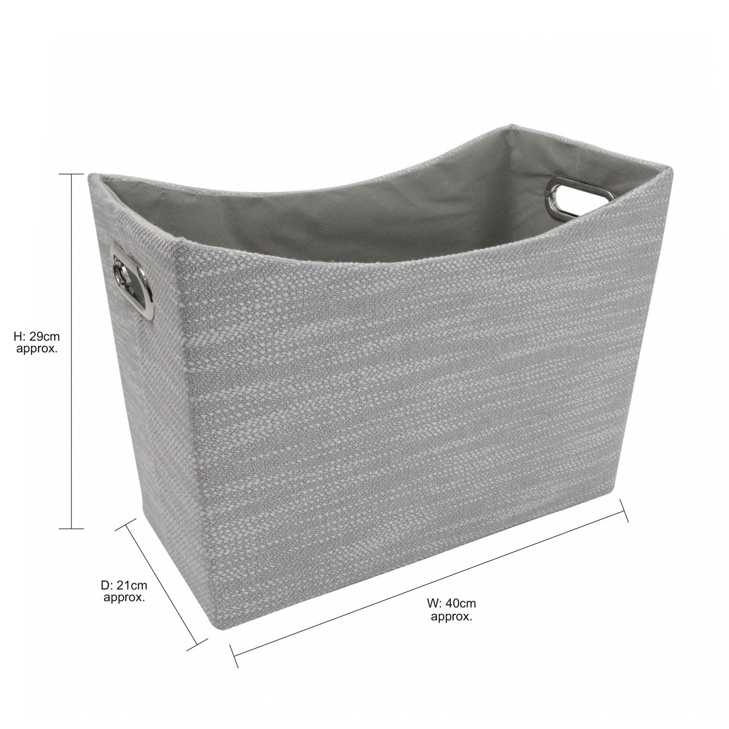Serena Grey Magazine Storage Holder