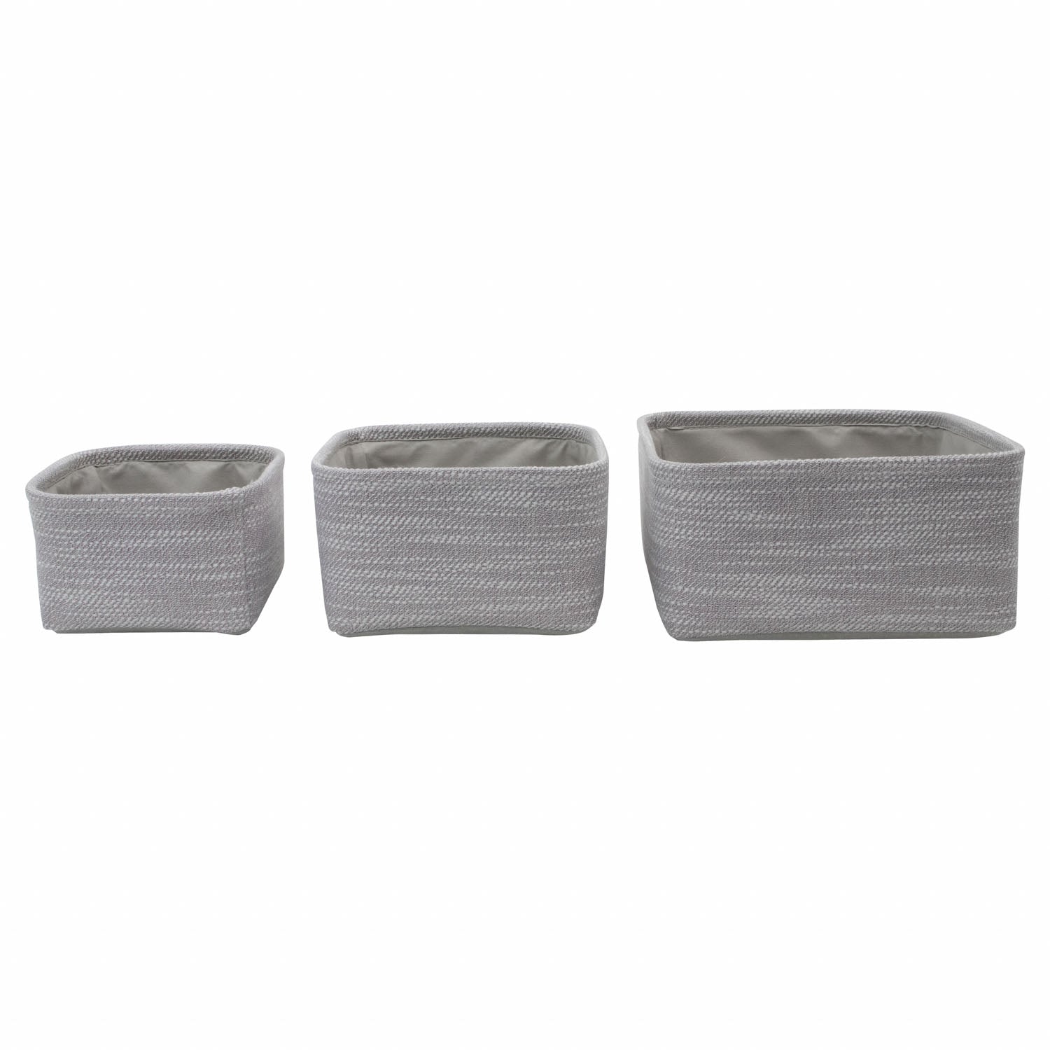 Serena Grey Set of 3 Square Storage Baskets